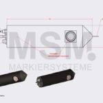 MK19 Skizze Handmarkierer Markierkopf Farbmarkiersystem | MSM Markiersysteme Kennzeichnungssysteme